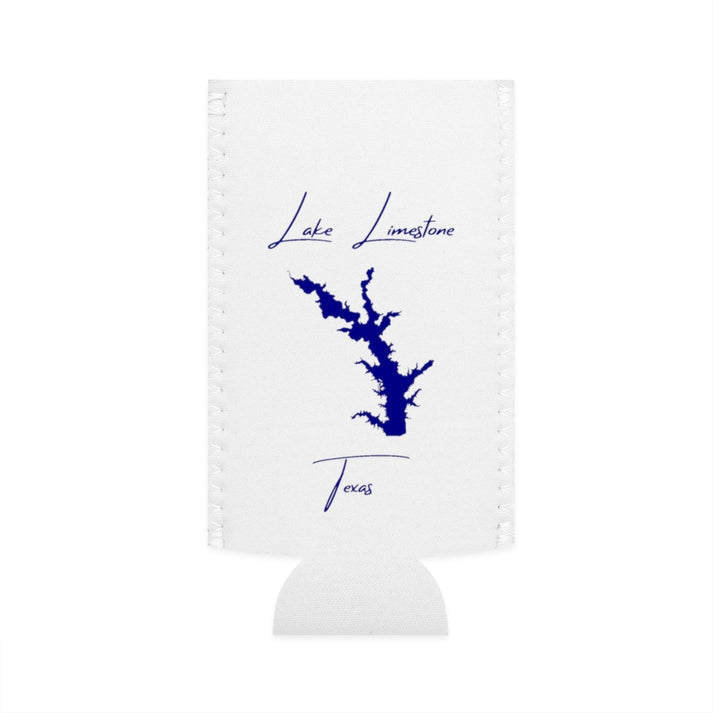 Texas  Lake  Limestone  Slim  Can  Koozie  front  position  view  from  flat-front  white.webp