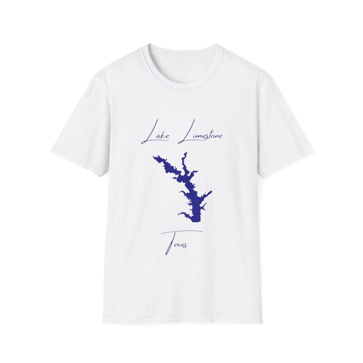 Texas  Lake  Limestone  T-shirt  front  position  view  from  front  white.webp