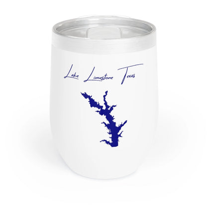 Texas  Lake  Limestone  Wine  Tumbler  front  position  view  from  front  white.webp