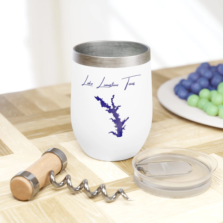 Texas  Lake  Limestone  Wine  Tumbler  other  position  view  from  context  white.webp