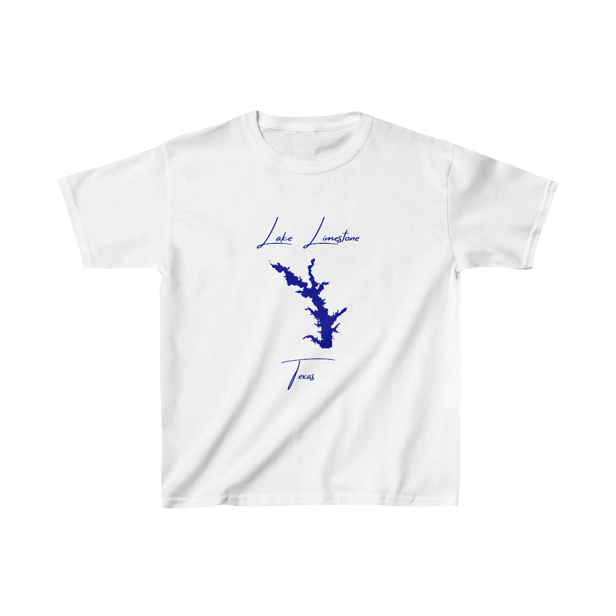 Texas  Lake  Limestone  Youth  T-shirt  front  position  view  from  front  white.webp