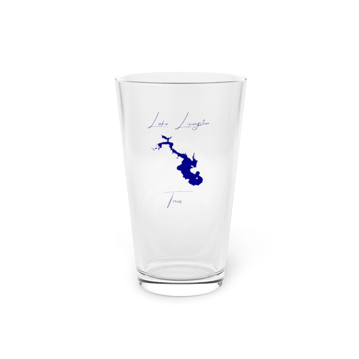 Texas  Lake  Livingston  16oz  Pint  Glass  front  position  view  from  front  16oz.webp