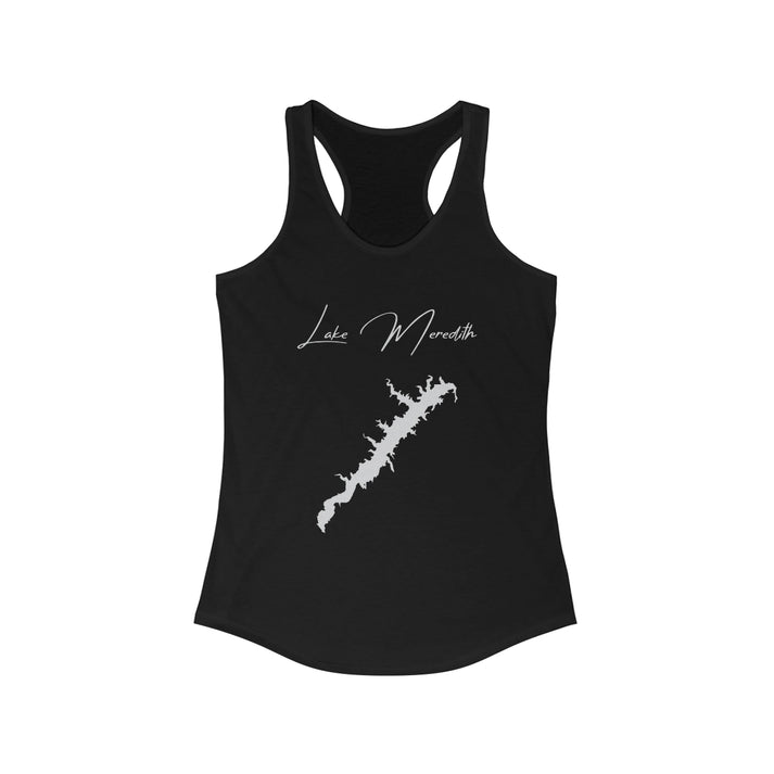 Texas  Lake  Meredith  Racerback-Tank  front  position  view  from  front  solid  black.webp