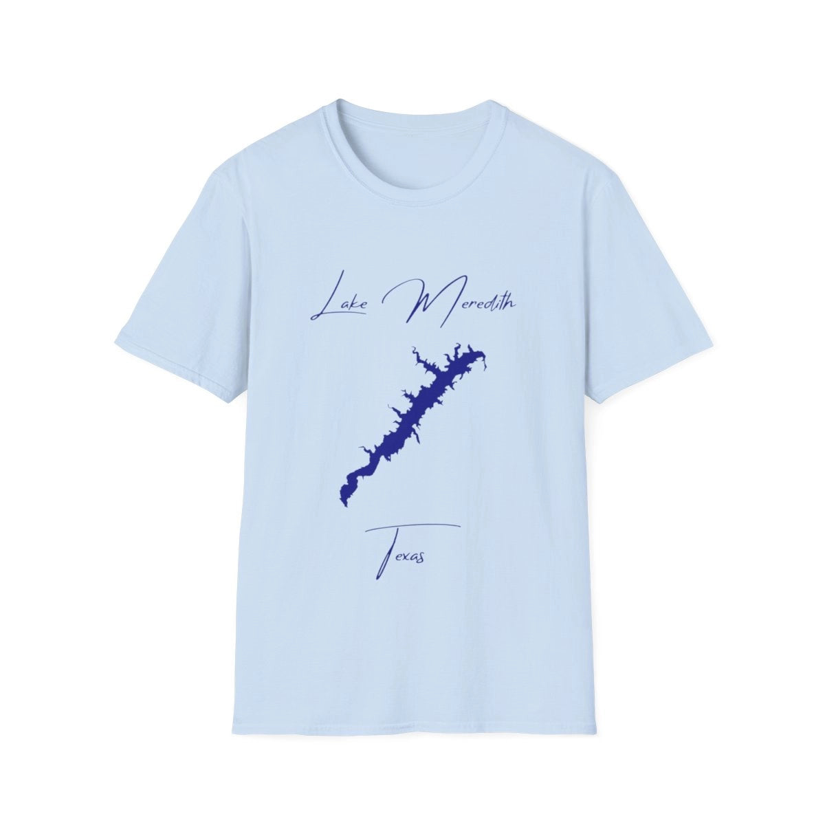 Texas  Lake  Meredith  T-shirt  front  position  view  from  front  light  blue.webp