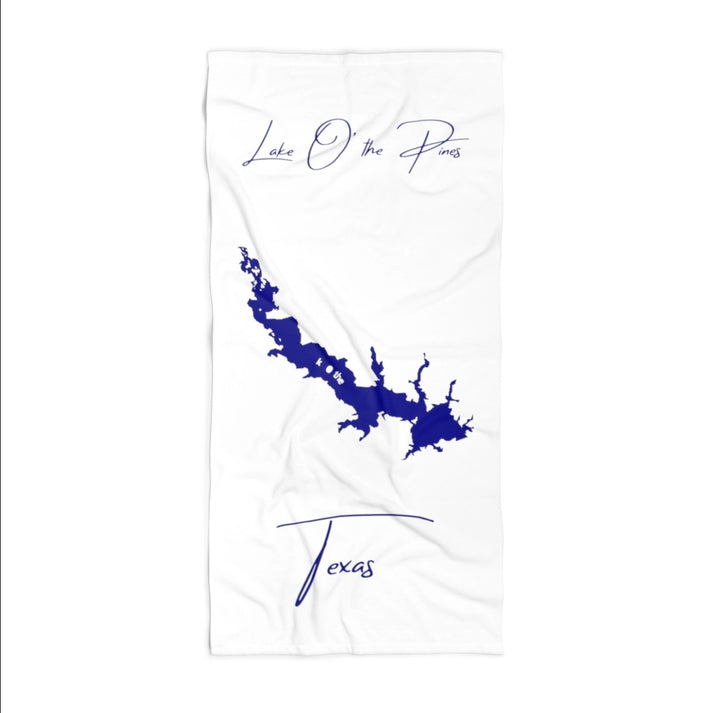 Texas  Lake  O'  the  Pines  Beach  Towel  front  position  view  from  front  36  x  72.webp