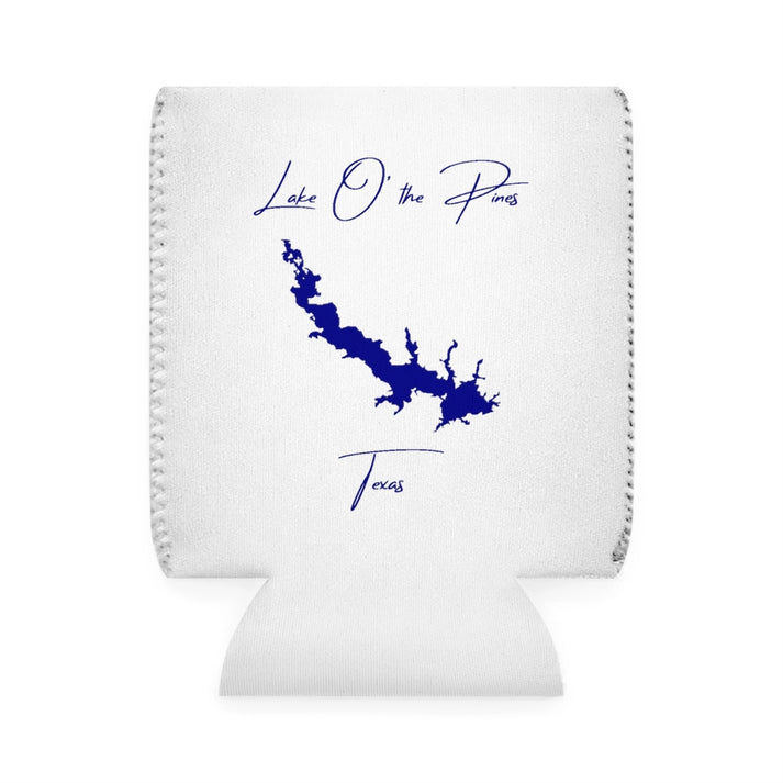 Texas  Lake  O'  the  Pines  Can  Koozie  front  position  view  from  front-1  white.webp