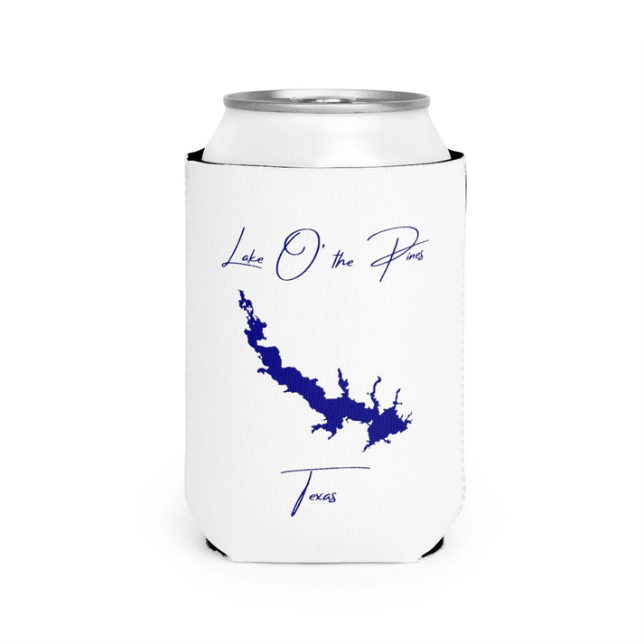 Texas  Lake  O'  the  Pines  Can  Koozie  front  position  view  from  front-2  white.webp