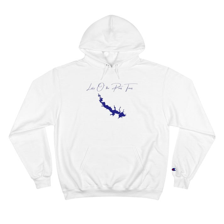 Texas  Lake  O'  the  Pines  Hoodie  front  position  view  from  front  white.webp