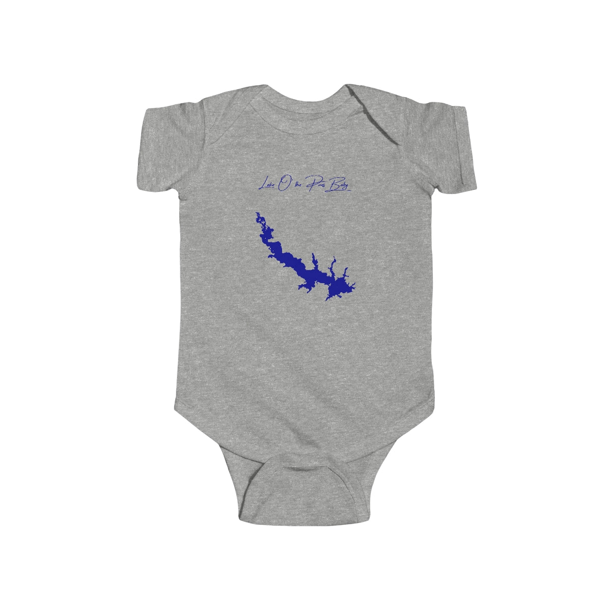 Texas  Lake  O'  the  Pines  Onesie  front  position  view  from  front  heather.webp