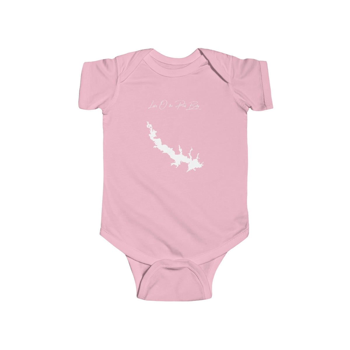 Texas  Lake  O'  the  Pines  Onesie  front  position  view  from  front  pink.webp