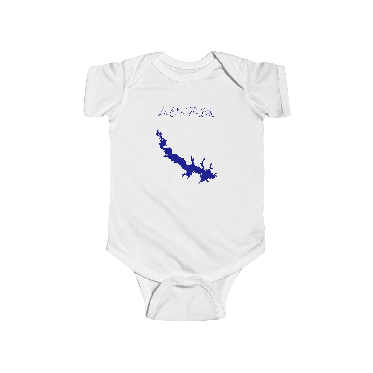 Texas  Lake  O'  the  Pines  Onesie  front  position  view  from  front  white.webp