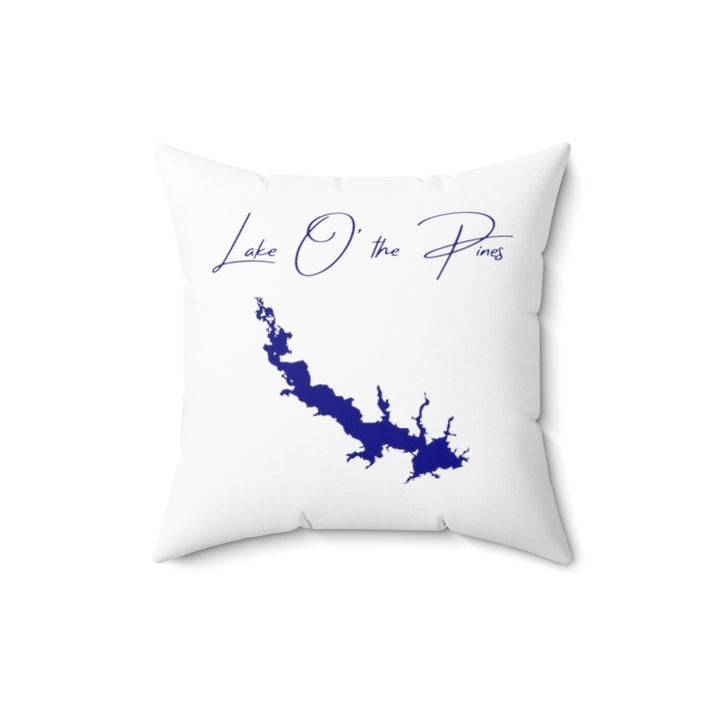 Texas  Lake  O'  the  Pines  Pillow  front  position  view  from  back  16  x  16.webp