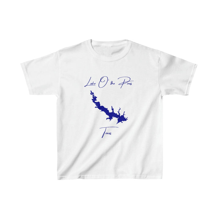 Texas  Lake  O'  the  Pines  Youth  T-shirt  front  position  view  from  front  white.webp