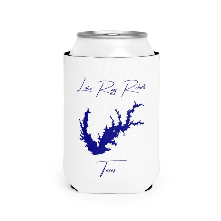 Texas  Lake  Ray  Roberts  Can  Koozie  front  position  view  from  front-2  white.webp