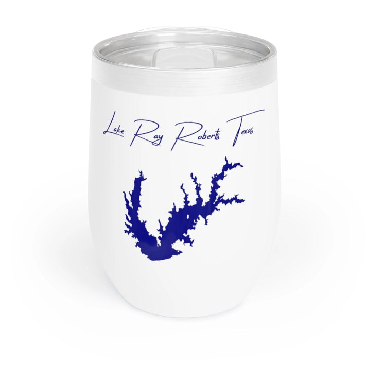 Texas  Lake  Ray  Roberts  Wine  Tumbler  front  position  view  from  front  white.webp