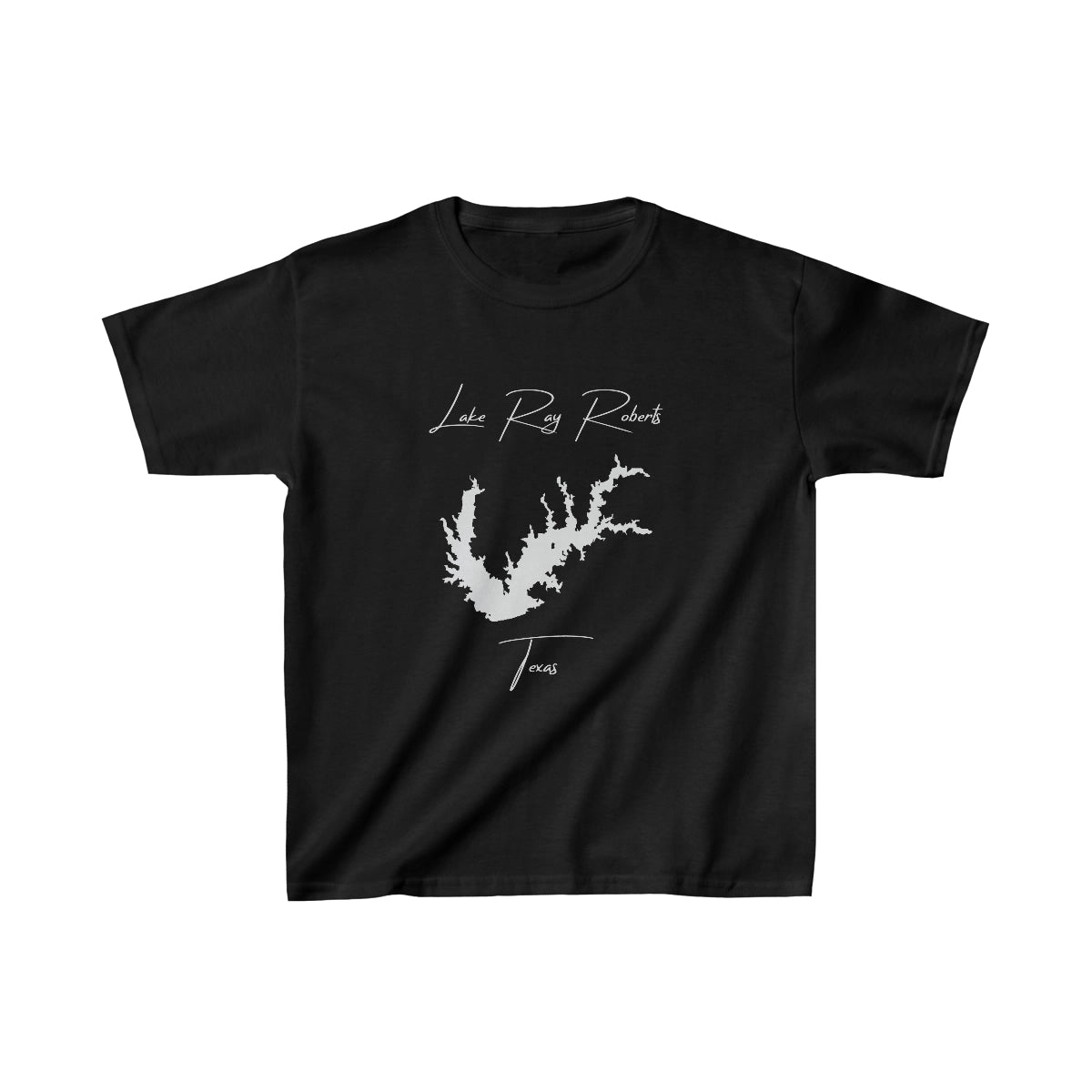 Texas  Lake  Ray  Roberts  Youth  T-shirt  front  position  view  from  front  black.webp