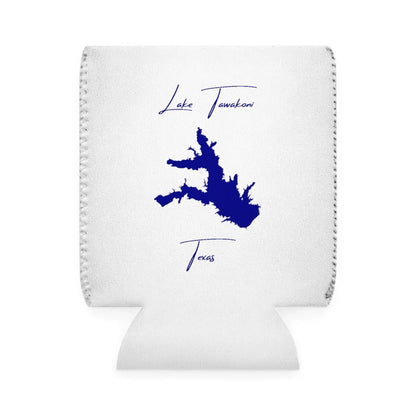 Texas  Lake  Tawakoni  Can  Koozie  front  position  view  from  front-1  white.webp