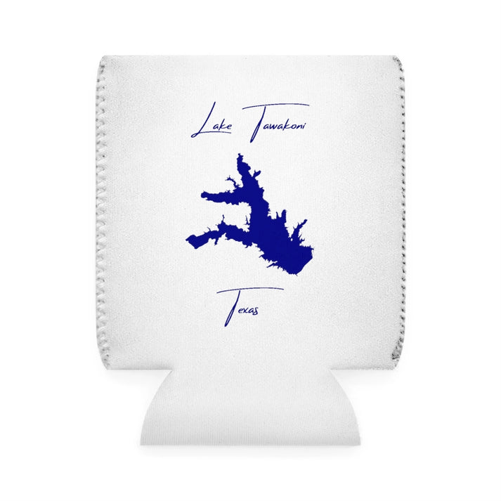 Texas  Lake  Tawakoni  Can  Koozie  front  position  view  from  front-1  white.webp