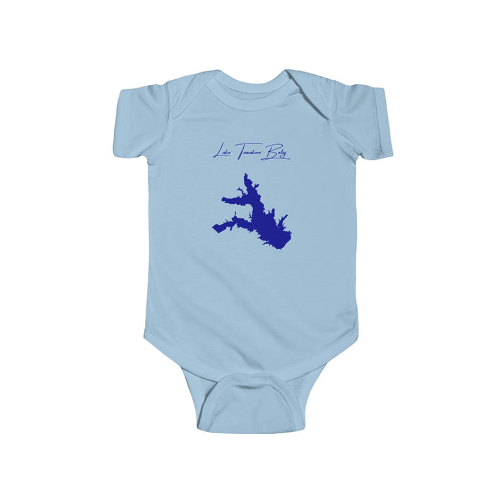 Texas  Lake  Tawakoni  Onesie  front  position  view  from  front  light  blue.webp