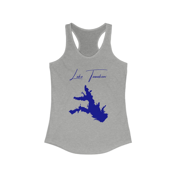 Texas  Lake  Tawakoni  Racerback-Tank  front  position  view  from  front  heather  grey.webp