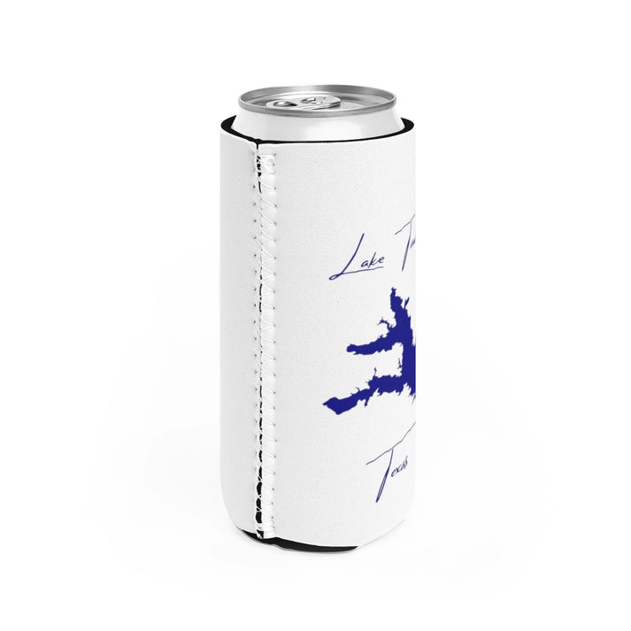 Texas  Lake  Tawakoni  Slim  Can  Koozie  all  position  view  from  right  white.webp