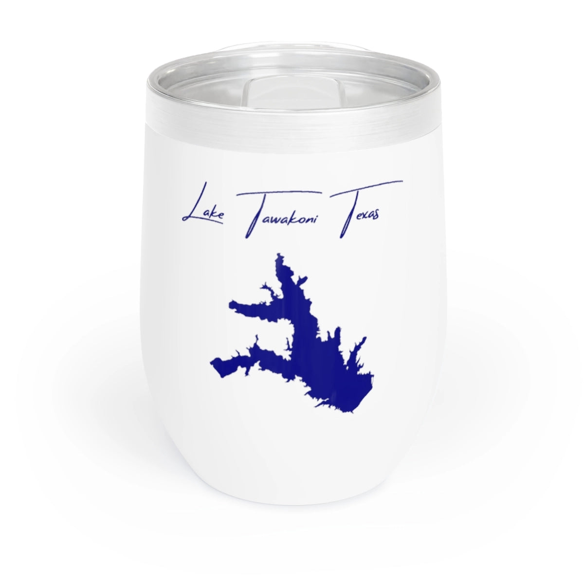 Texas  Lake  Tawakoni  Wine  Tumbler  front  position  view  from  front  white.webp