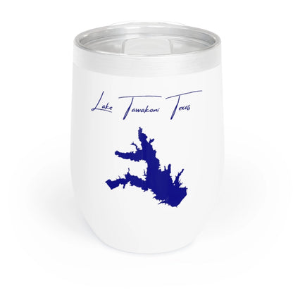 Texas  Lake  Tawakoni  Wine  Tumbler  front  position  view  from  front  white.webp