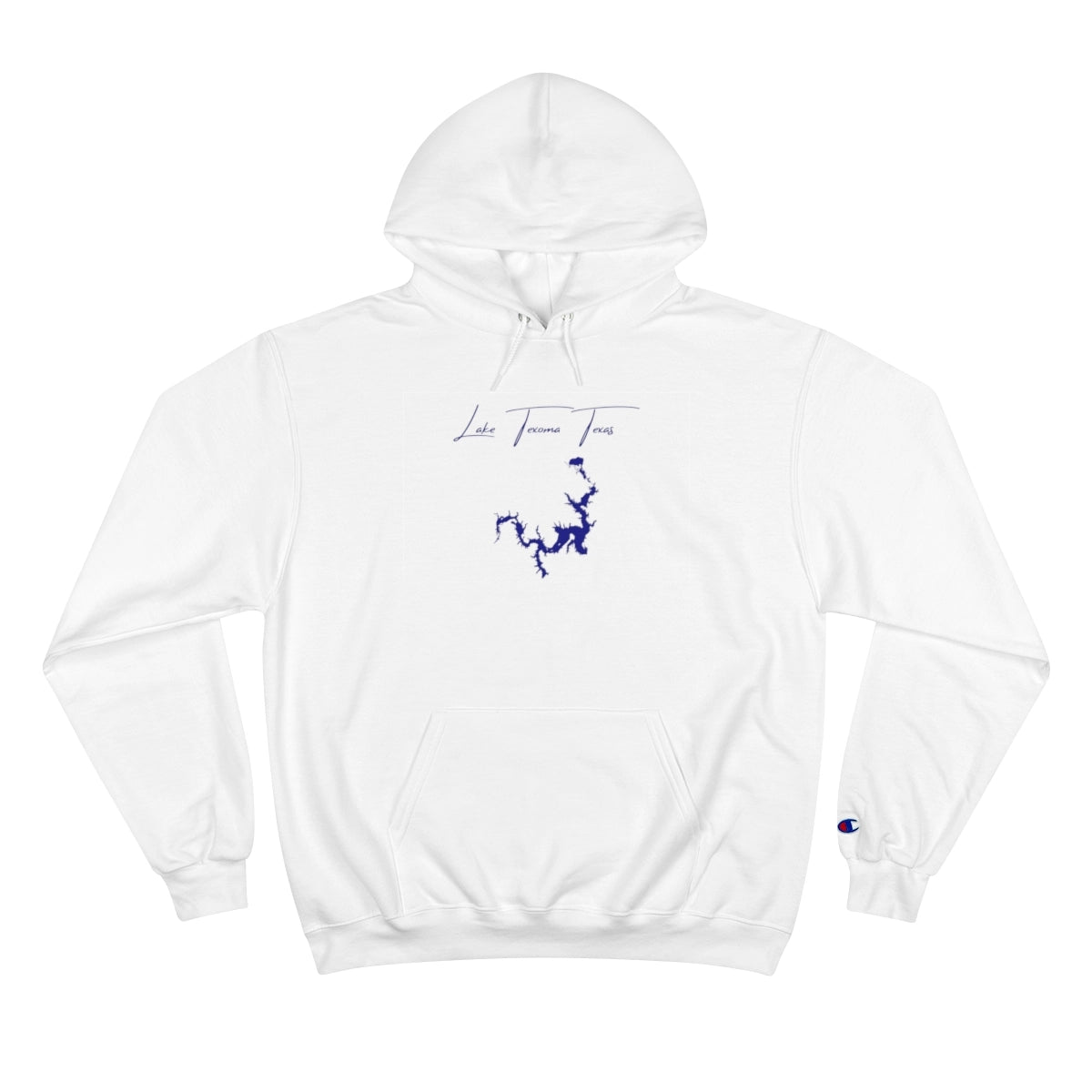 Texas  Lake  Texoma  Hoodie  front  position  view  from  front  white.webp