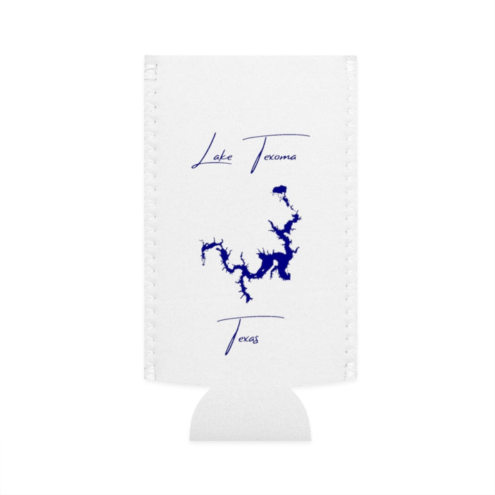 Texas  Lake  Texoma  Slim  Can  Koozie  front  position  view  from  flat-front  white.webp
