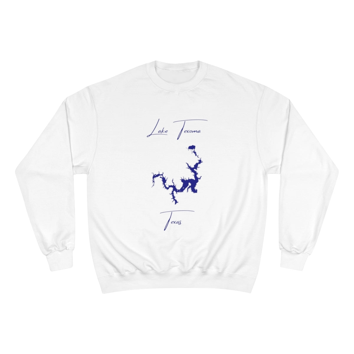 Texas  Lake  Texoma  Sweatshirt  front  position  view  from  front  white.webp