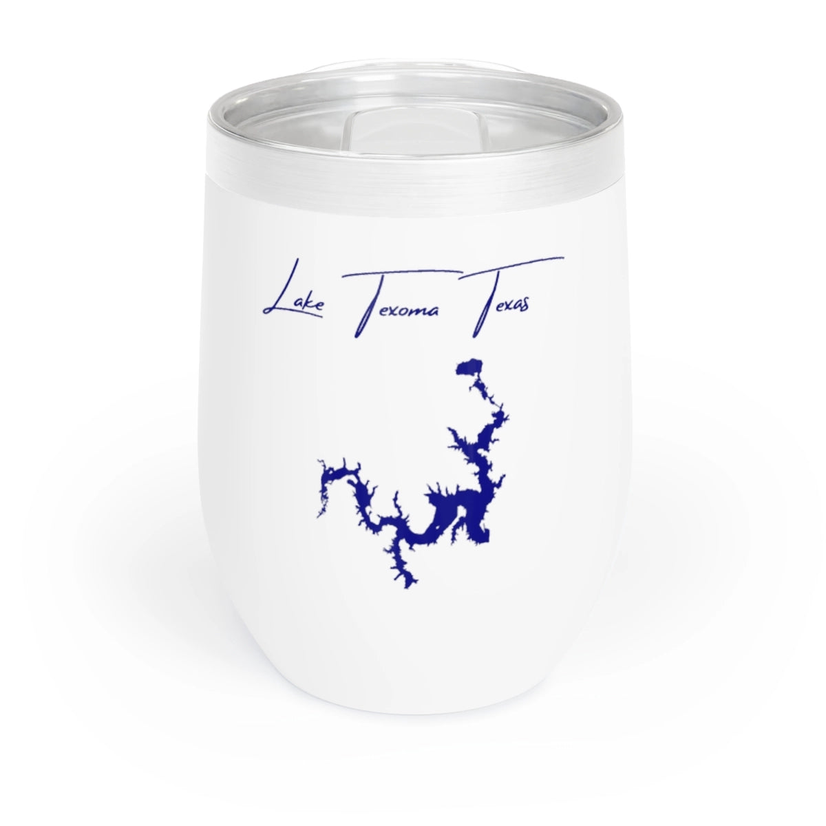 Texas  Lake  Texoma  Wine  Tumbler  front  position  view  from  front  white.webp