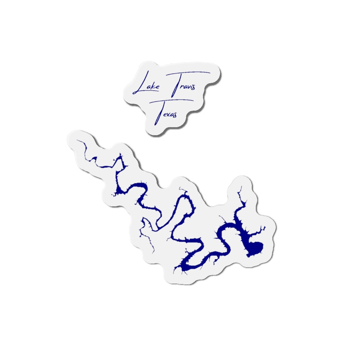 Texas  Lake  Travis  Die  Cut  Magnet  front  position  view  from  front  4  x  4.webp