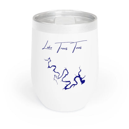 Texas  Lake  Travis  Wine  Tumbler  front  position  view  from  front  white.webp