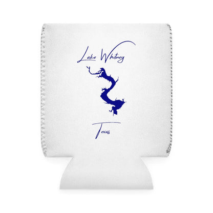 Texas  Lake  Whitney  Can  Koozie  front  position  view  from  front-1  white.webp