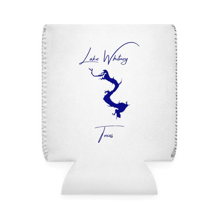 Texas  Lake  Whitney  Can  Koozie  front  position  view  from  front-1  white.webp