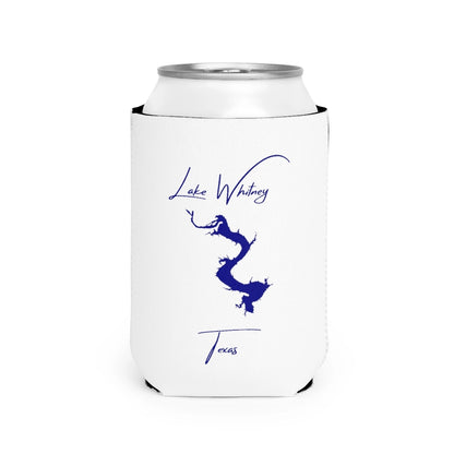 Texas  Lake  Whitney  Can  Koozie  front  position  view  from  front-2  white.webp