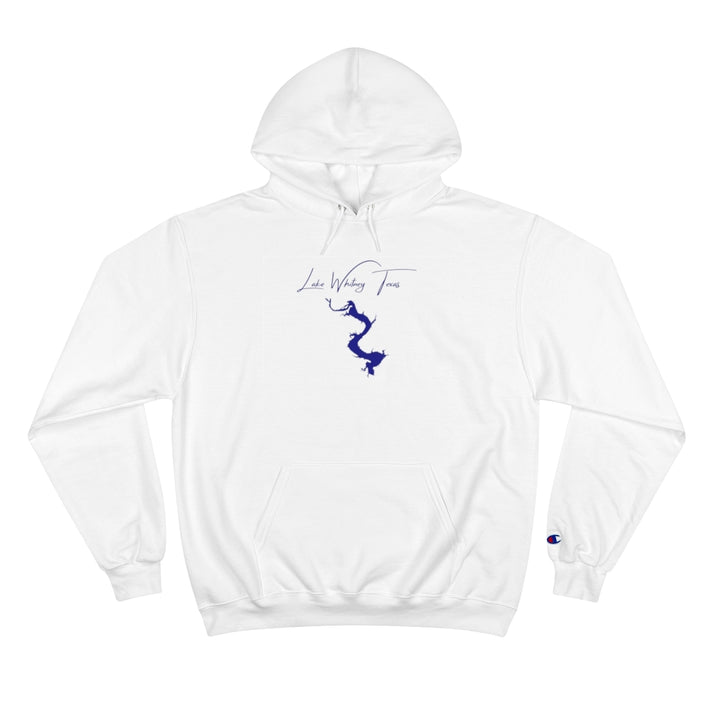 Texas  Lake  Whitney  Hoodie  front  position  view  from  front  white.webp