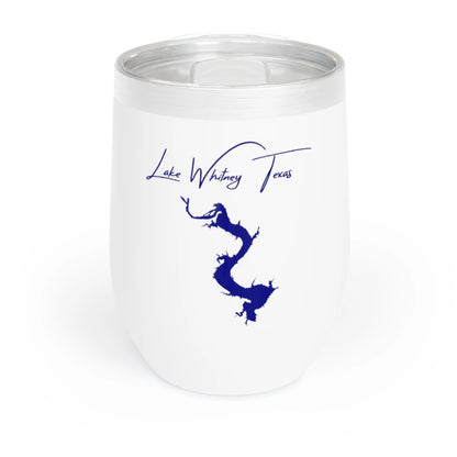 Texas  Lake  Whitney  Wine  Tumbler  front  position  view  from  front  white.webp