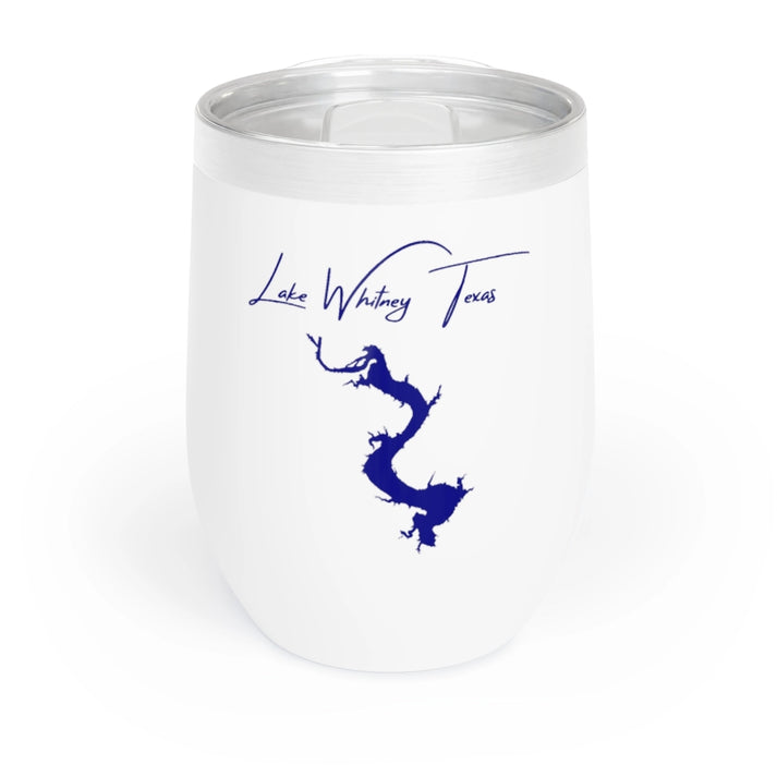 Texas  Lake  Whitney  Wine  Tumbler  front  position  view  from  front  white.webp