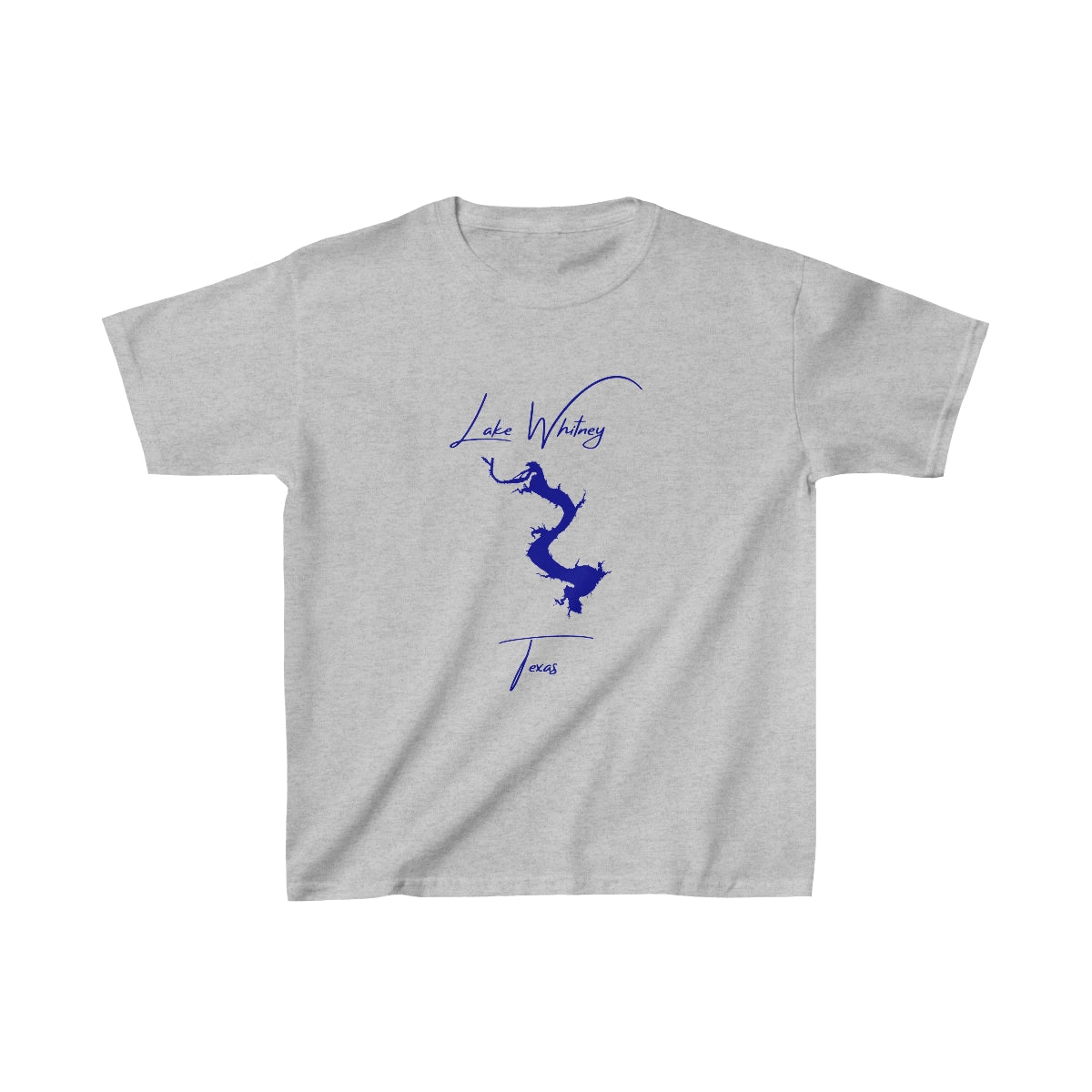 Texas  Lake  Whitney  Youth  T-shirt  front  position  view  from  front  sport  grey.webp