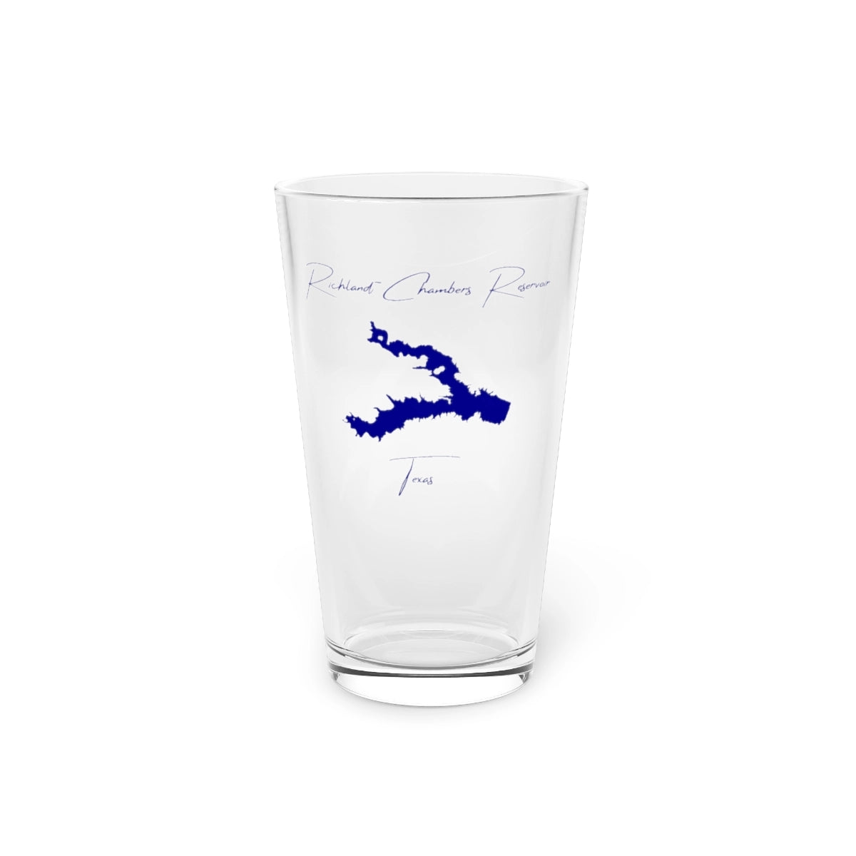 Texas  Richland-Chambers  Reservoir  16oz  Pint  Glass  front  position  view  from  front  16oz.webp