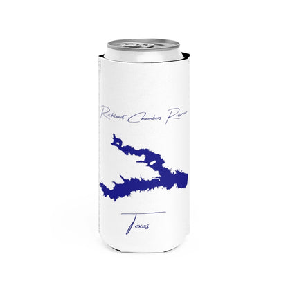 Texas  Richland-Chambers  Reservoir  Slim  Can  Koozie  front  position  view  from  front  white.webp