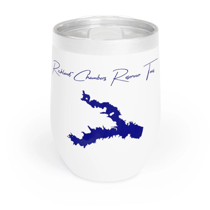Texas  Richland-Chambers  Reservoir  Wine  Tumbler  front  position  view  from  front  white.webp