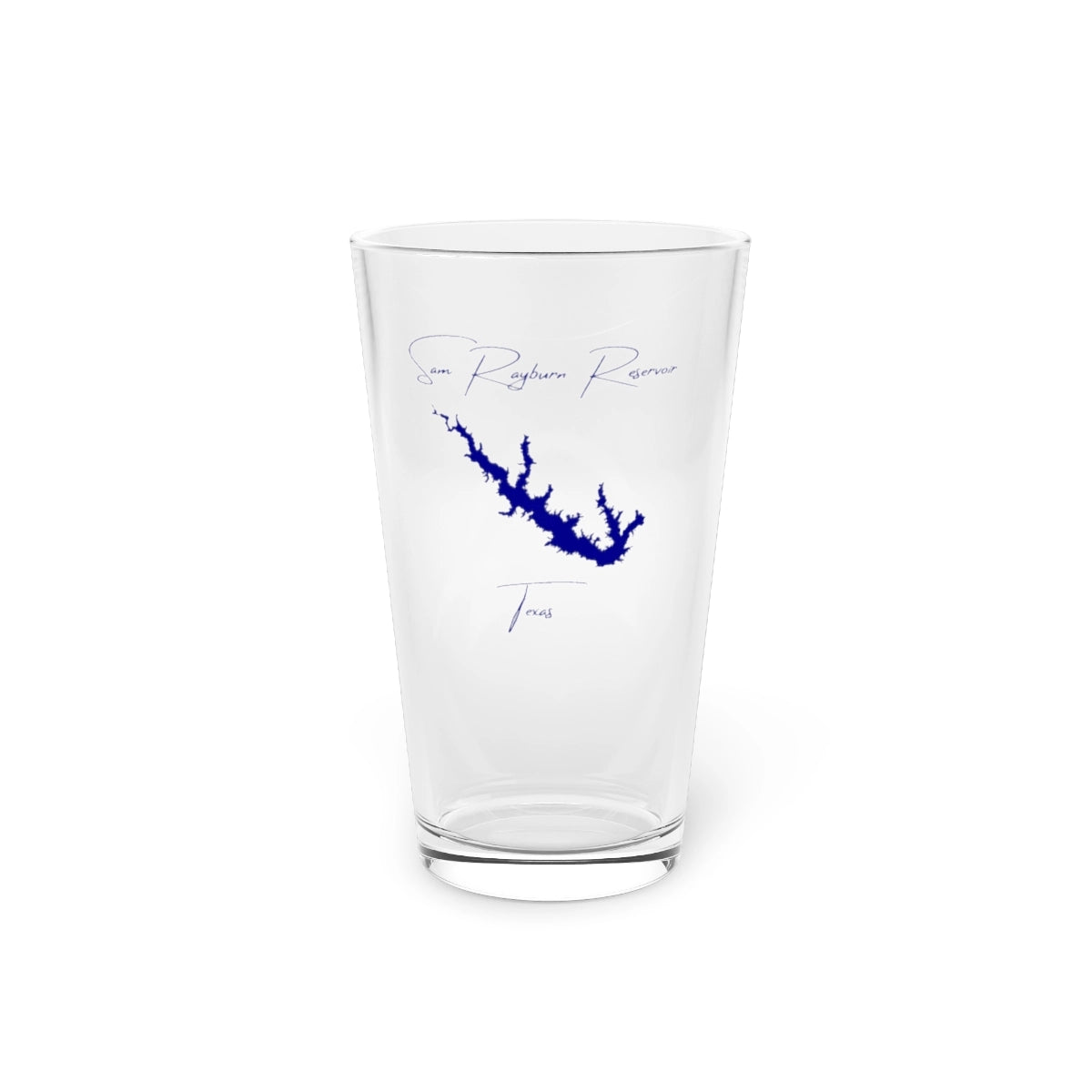 Texas  Sam  Rayburn  Reservoir  16oz  Pint  Glass  front  position  view  from  front  16oz.webp