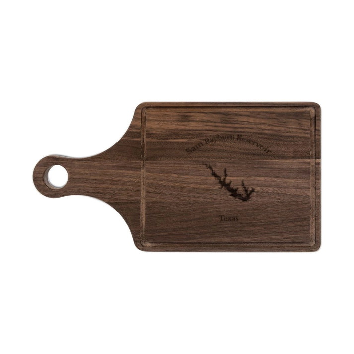 Texas  Sam  Rayburn  Reservoir  Engraved  Cutting  Board  front  position  view  from  front  walnut.webp