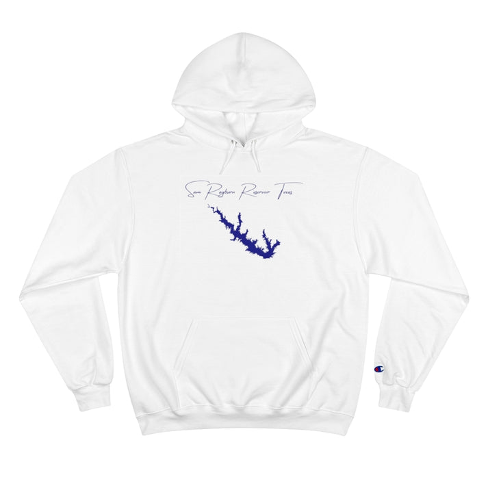Texas  Sam  Rayburn  Reservoir  Hoodie  front  position  view  from  front  white.webp