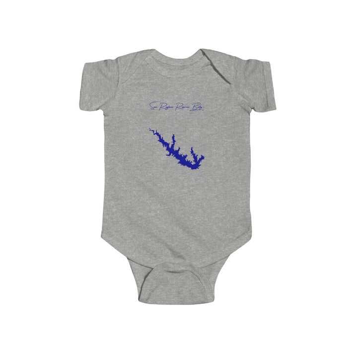 Texas  Sam  Rayburn  Reservoir  Onesie  front  position  view  from  front  heather.webp
