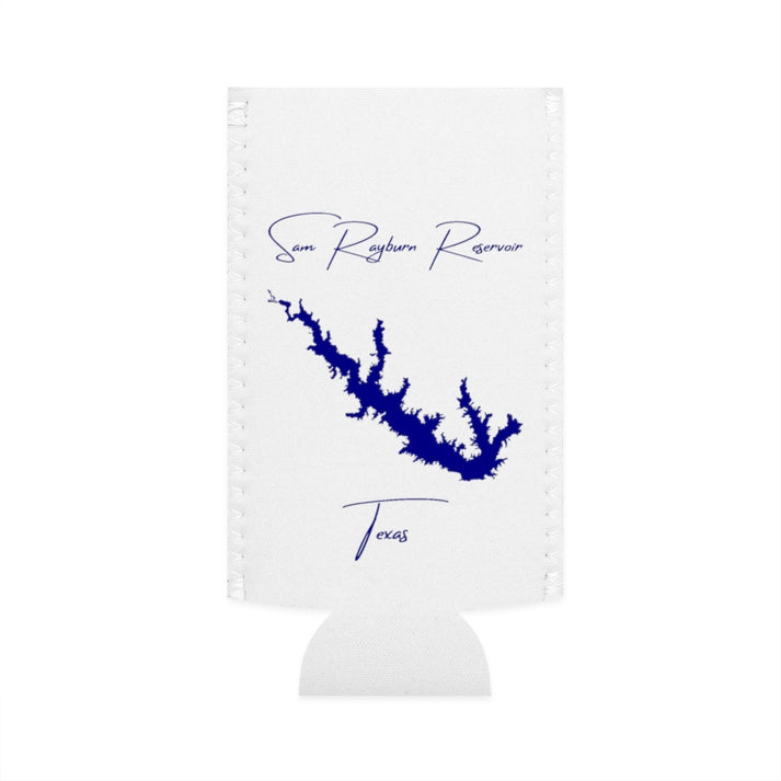 Texas  Sam  Rayburn  Reservoir  Slim  Can  Koozie  front  position  view  from  flat-front  white.webp