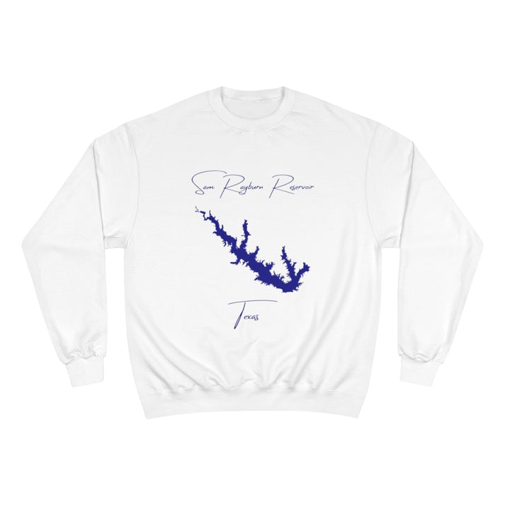 Texas  Sam  Rayburn  Reservoir  Sweatshirt  front  position  view  from  front  white.webp