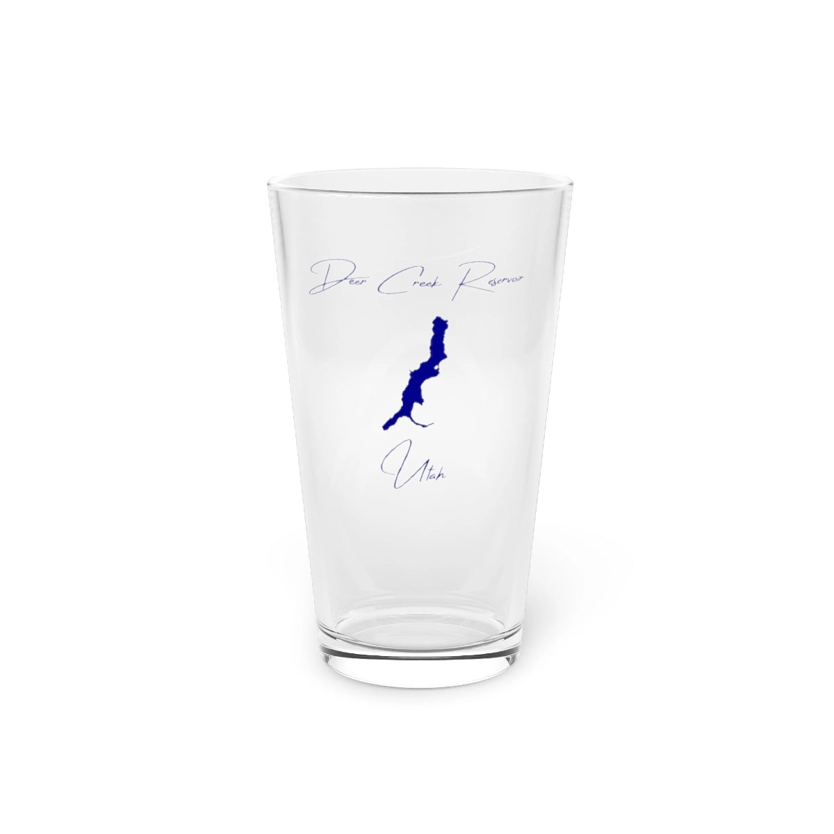 Utah  Deer  Creek  Reservoir  16oz  Pint  Glass  front  position  view  from  front  16oz.webp